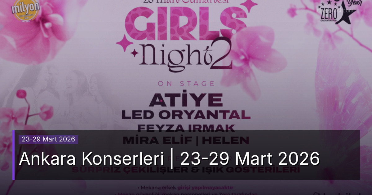 Ankara Konserleri | 23-29 Mart 2026