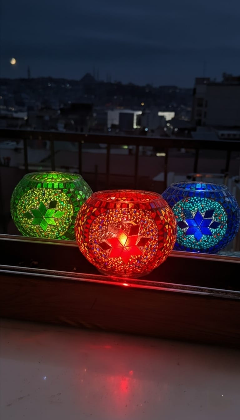 Galata Manzaralı Mozaik Mumluk Atölyesi