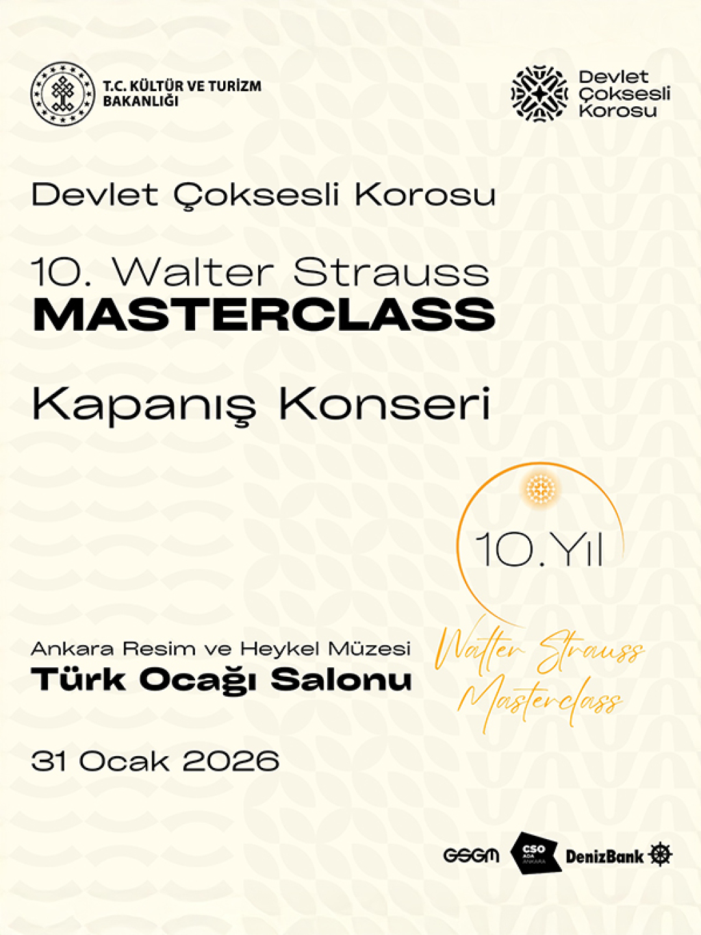 10. Walter Strauss Masterclass Kapanış Konseri - Devlet Çoksesli Korosu