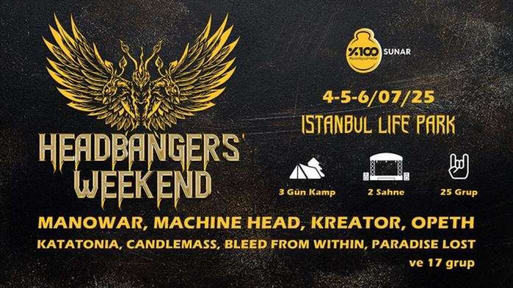 %100 Metal Sunar: Headbangers' Weekend | Kamp + Kombine | 4-5-6 Temmuz 2025