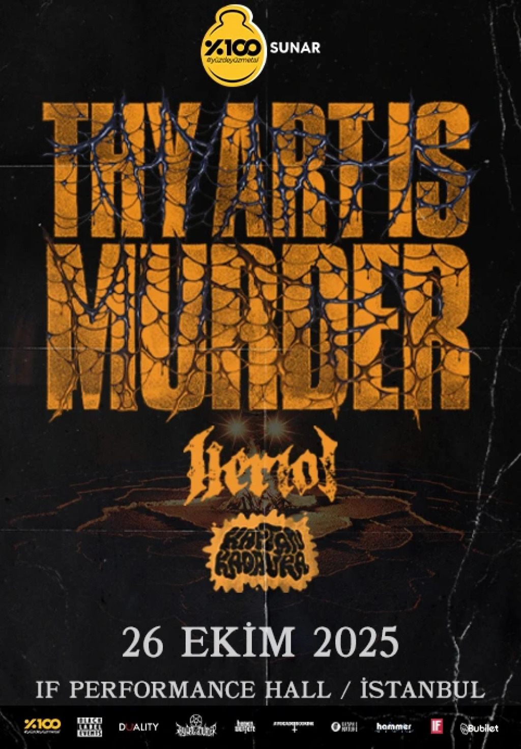 %100 Metal Sunar: Thy Art Is Murder, Heriot, Kaptan Kadavra
