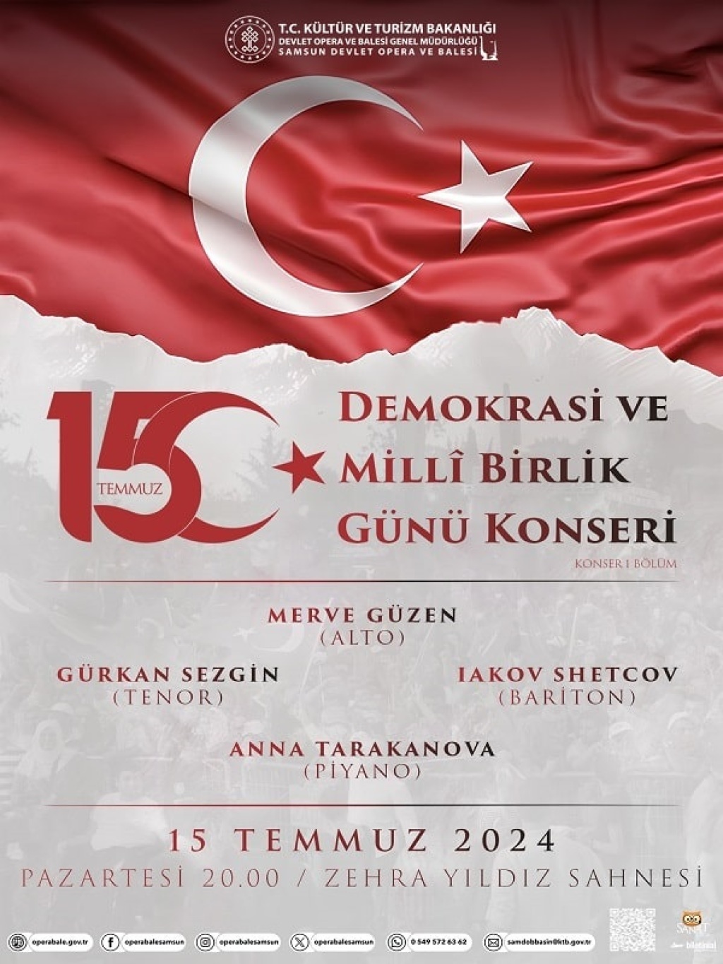 15 Temmuz Demokrasi ve Milli Birlik Günü Konseri - Samsun DOB