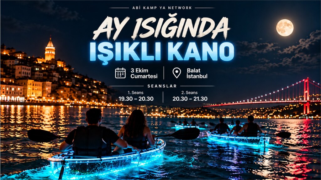 3 Ekim Cumartesi Ay Işığında Işık Kano Yapıyoruz
