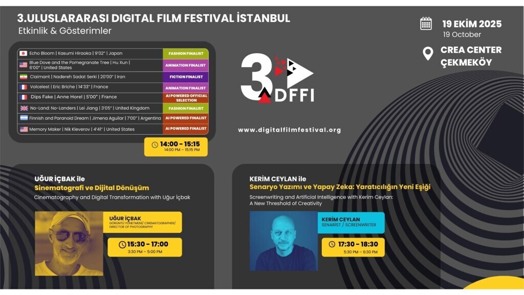 3.Uluslararası Digital Film Festival İstanbul - Ücretsiz Gösterim & Etkinlikler