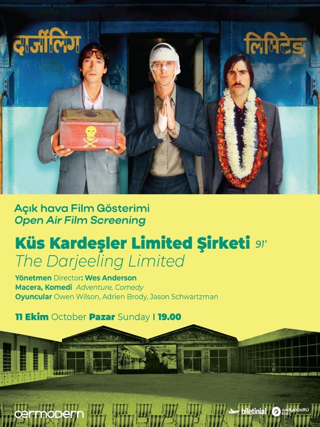 Açık Hava Film Gösterimi: The Darjeeling Limited / Küs Kardeşler Limited Şirketi