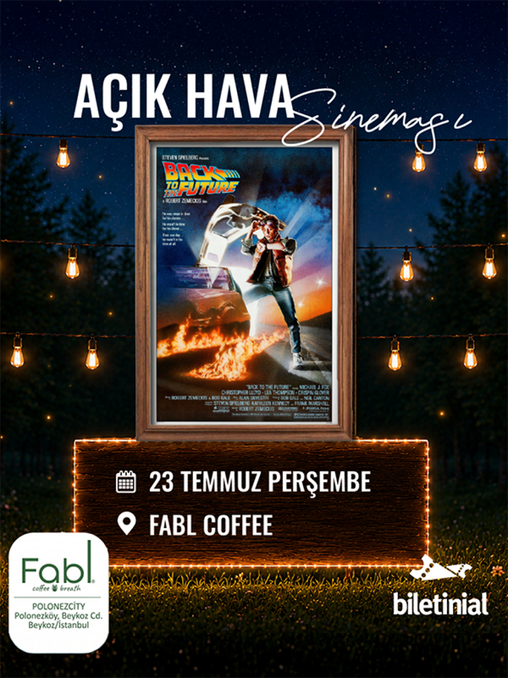 Açık Hava Sineması - Geleceğe Dönüş