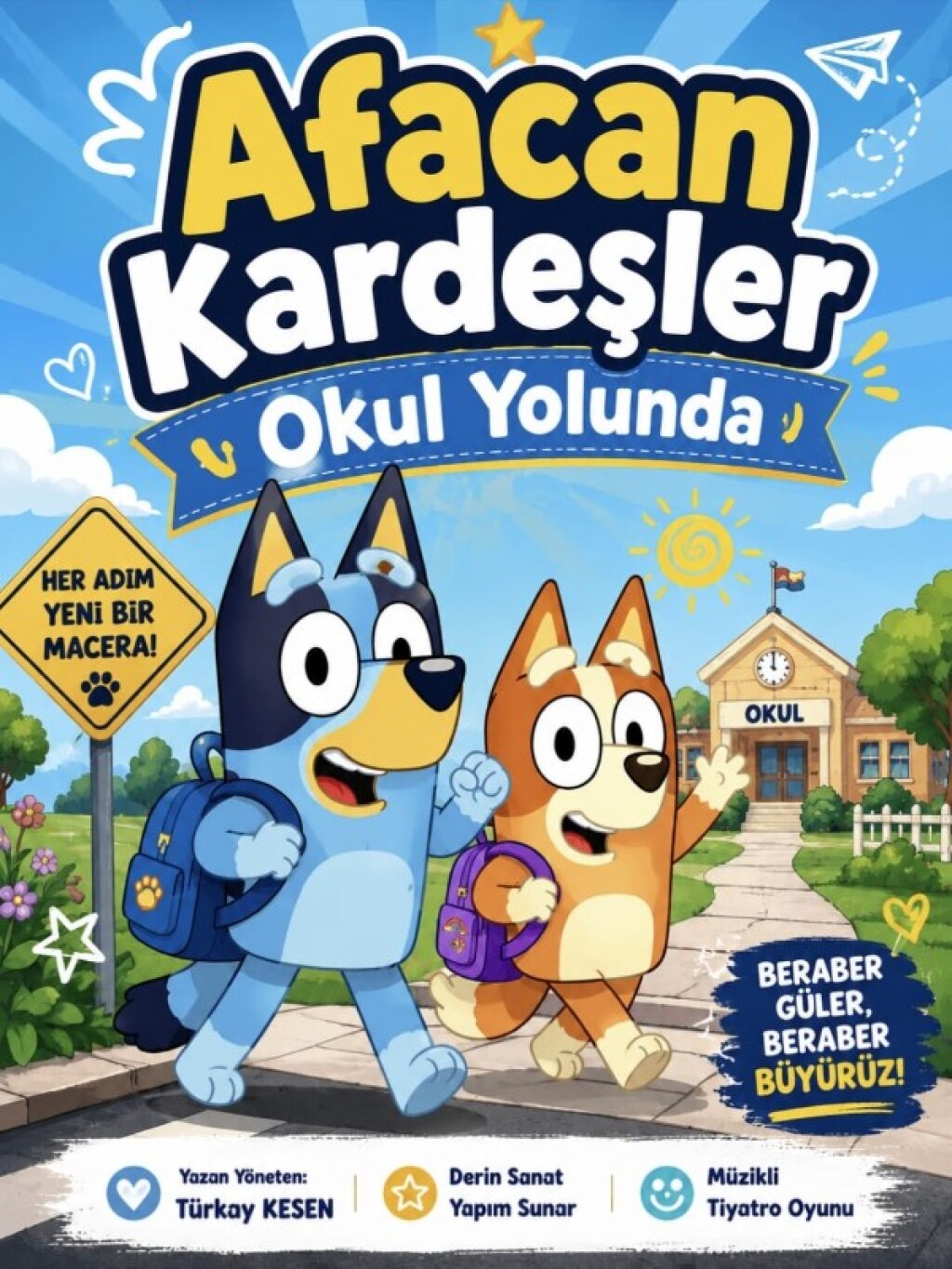 Afacan Kardeşler Okul Yolunda