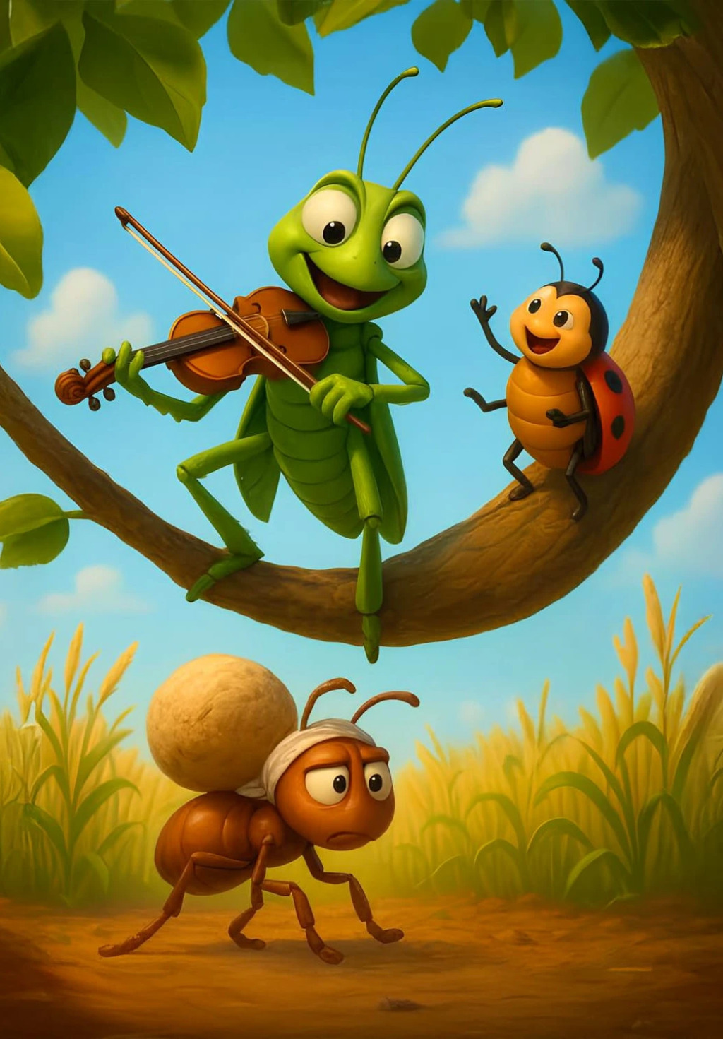 Ağustos Böceği ile Karınca Çocuk