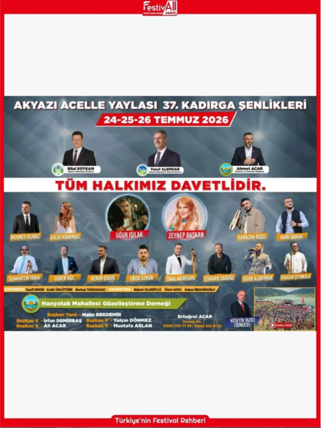 Akyazı Acelle Yaylası Kadırga Şenliği