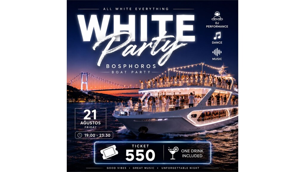 All White Bosphorus Boat Party