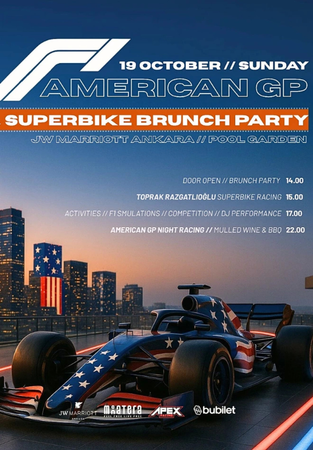 American Gp F1 Watch Party @Jw Marriott Ankara