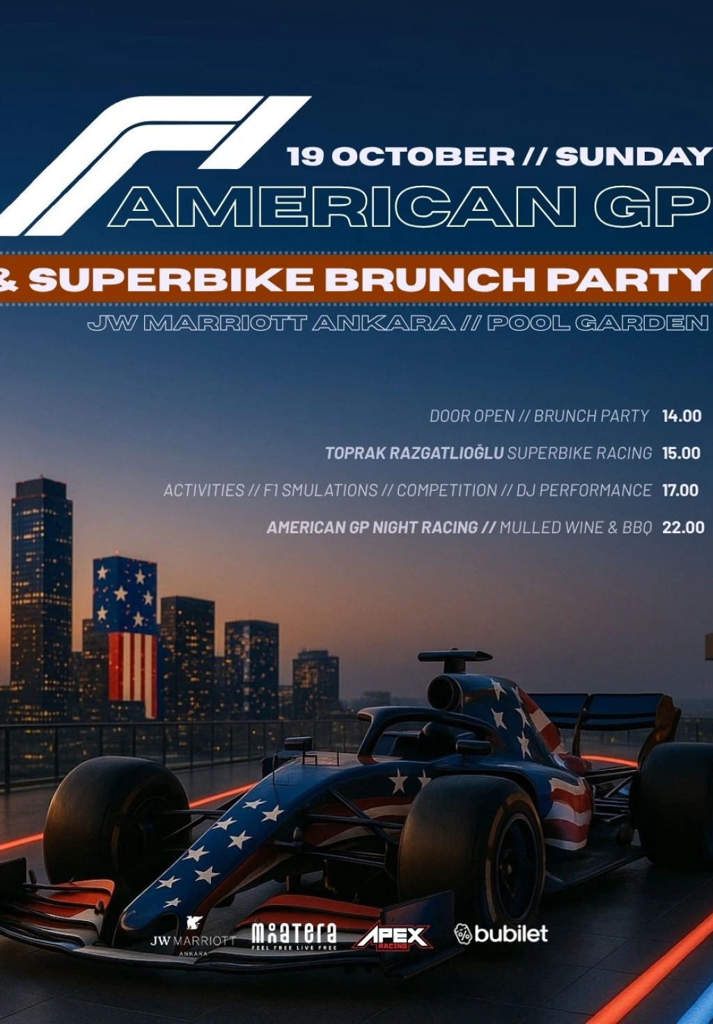 American Gp F1 Watch Party @Jw Marriott Ankara
