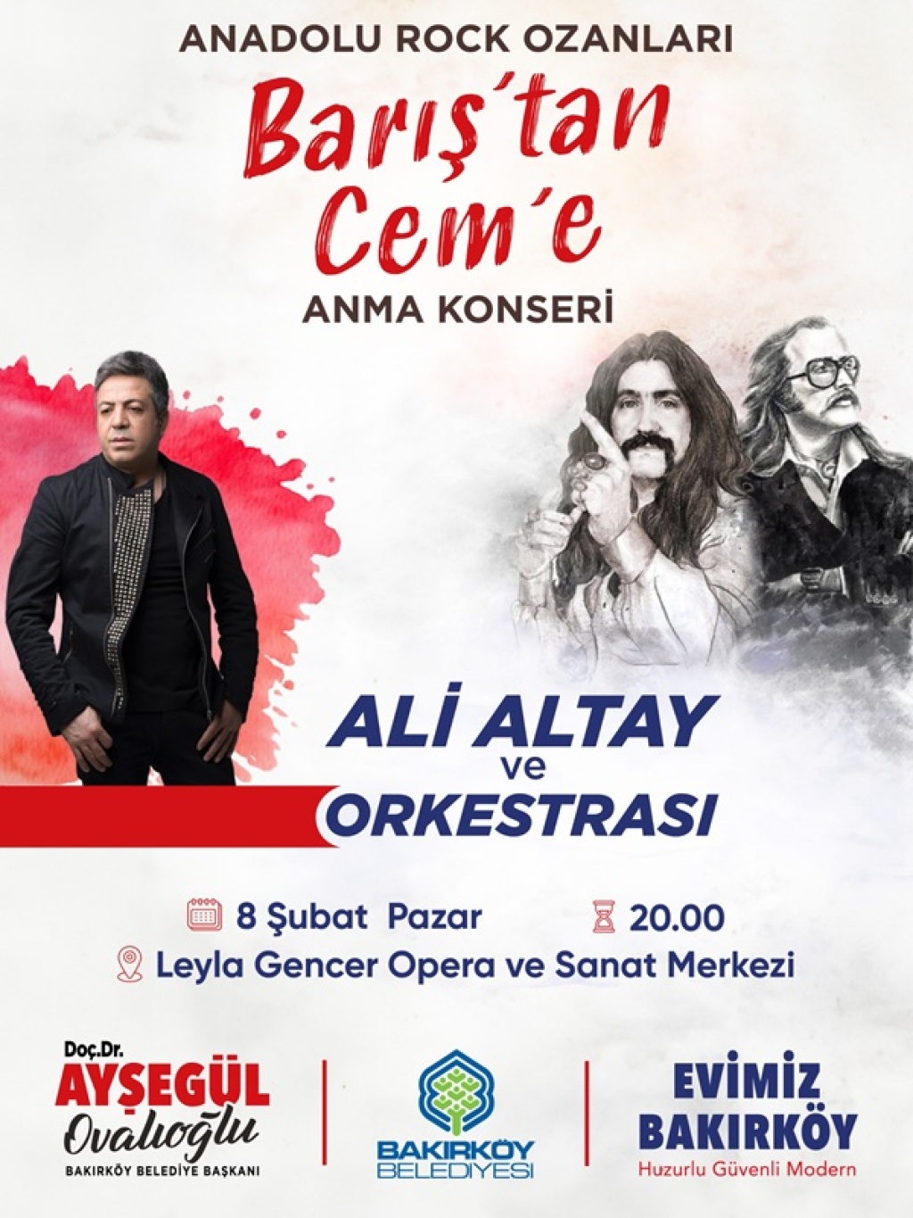 Anadolu Rock Ozanları Barış'tan Cem'e Anma Konseri Ali Altay ve Orkestrası