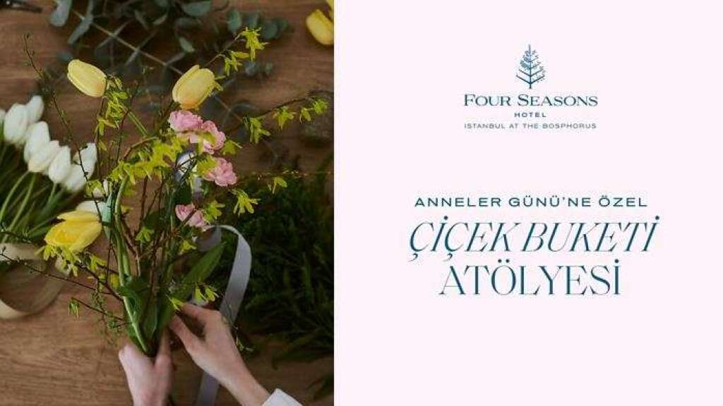 Anneler Günü'ne Özel Çiçek Buketi Workshop & Macaron Servisi