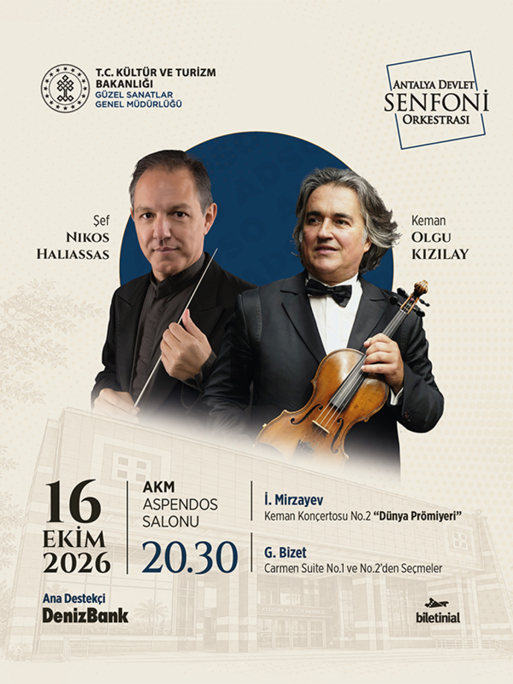 Antalya Devlet Senfoni Orkestrası & Denizbank Konserleri 16 Ekim