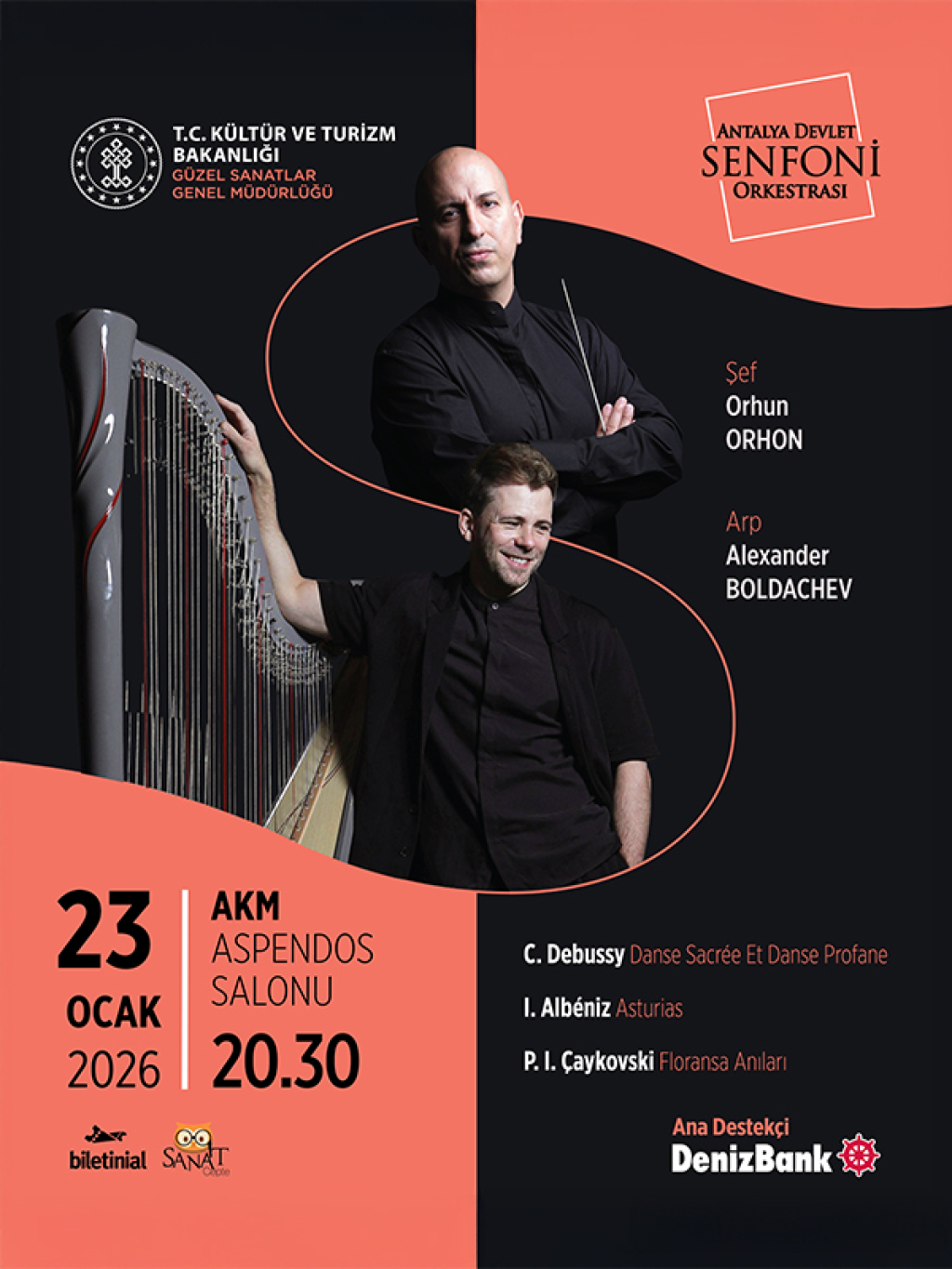 Antalya Devlet Senfoni Orkestrası & DenizBank Konserleri 23 Ocak