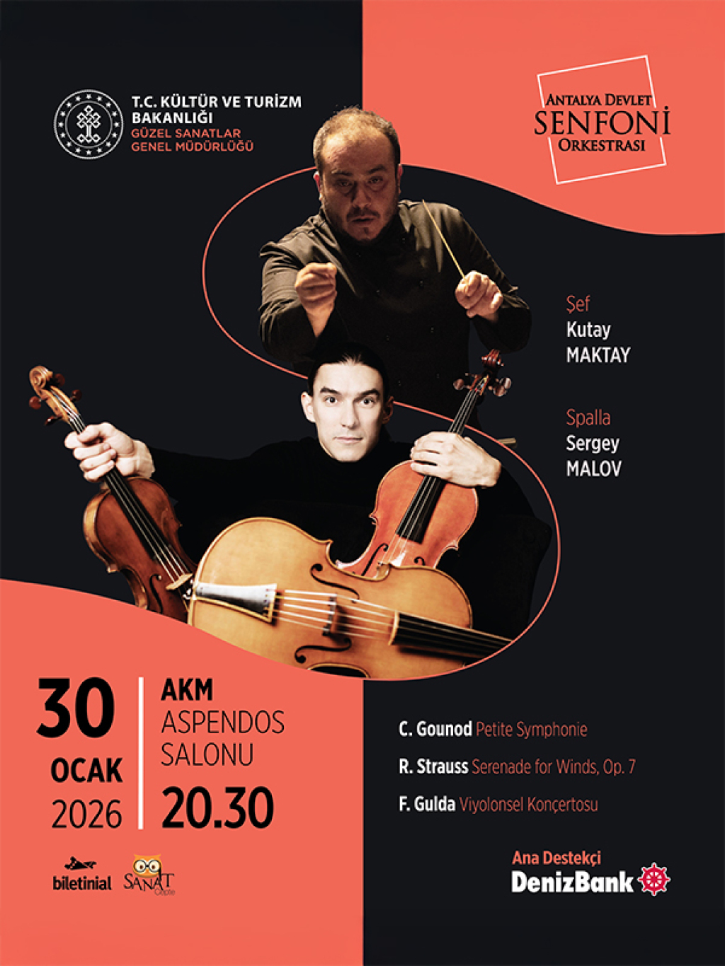 Antalya Devlet Senfoni Orkestrası & DenizBank Konserleri 30 Ocak