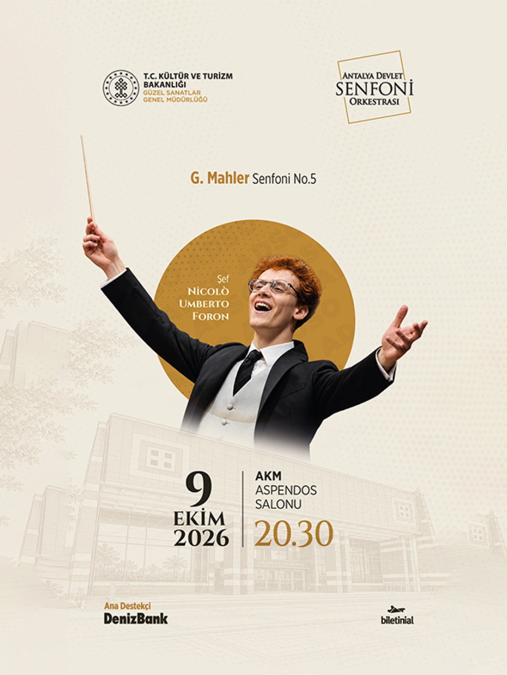Antalya Devlet Senfoni Orkestrası & Denizbank Konserleri 9 Ekim