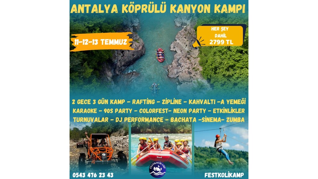 Antalya Köprülü kanyon Kampı