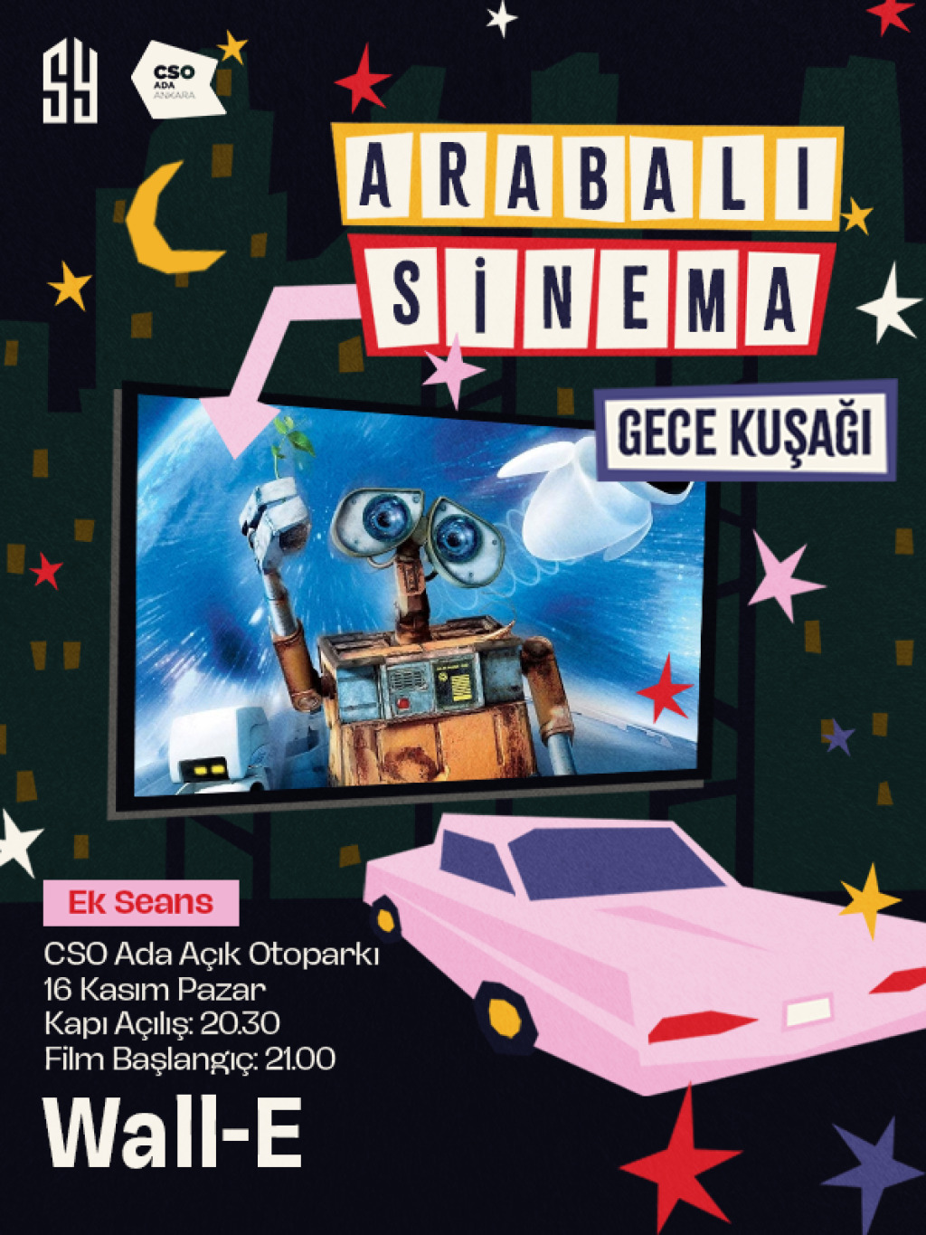 Arabalı Sinema Gece Kuşağı Wall-e (Altyazılı)