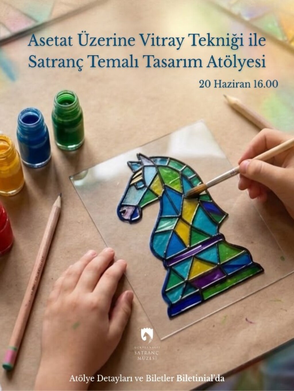 Asetat Üzerine Vitray Tekniği İle Satranç Tasarım Atölyesi