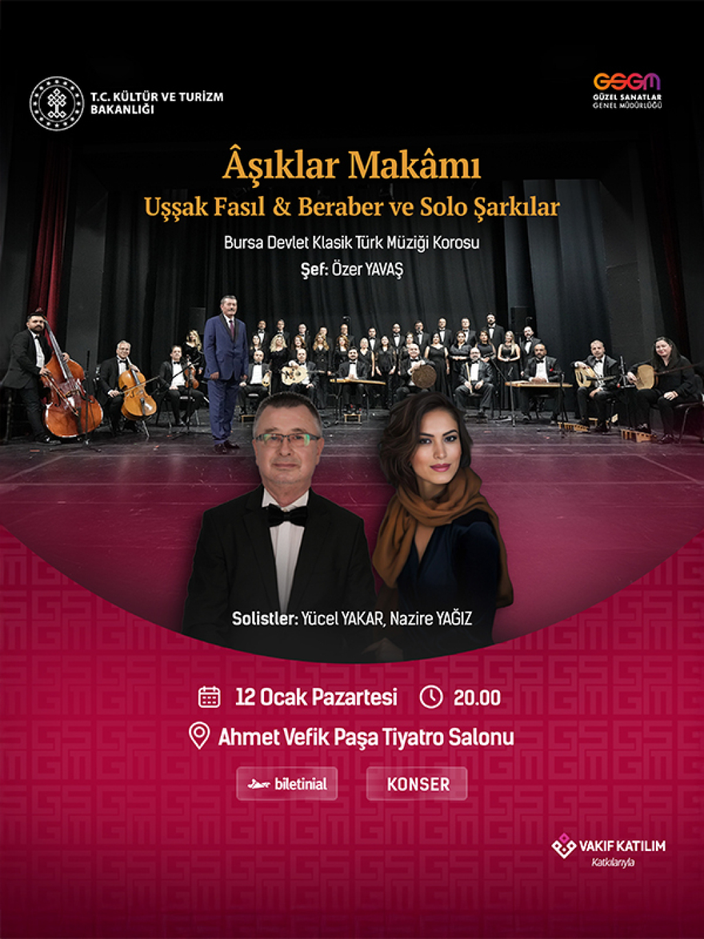 Aşıklar Makamı "Uşşak Fasıl & Beraber ve Solo Şarkılar" - Bursa Devlet Klasik Türk Müziği Korosu