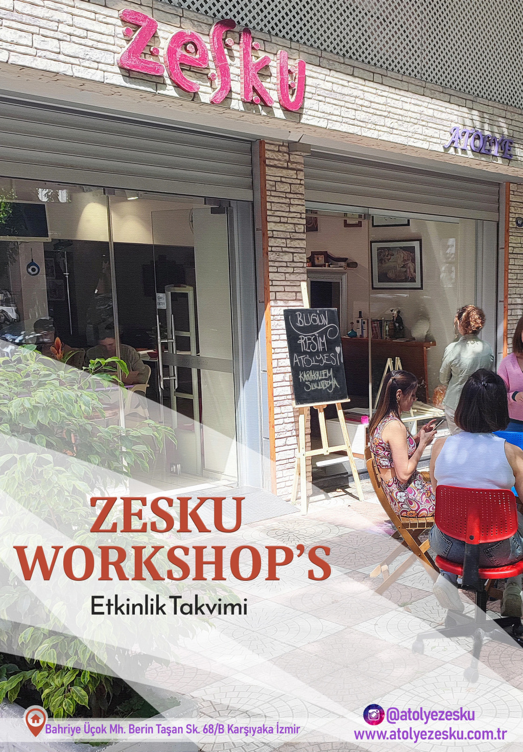 Atölye Zesku Workshop's Yetişkin & Çocuk Resim Atölyesi Tasarım ve Çeşitli Sanatsal Etkinlikler İzmir Karşıyaka