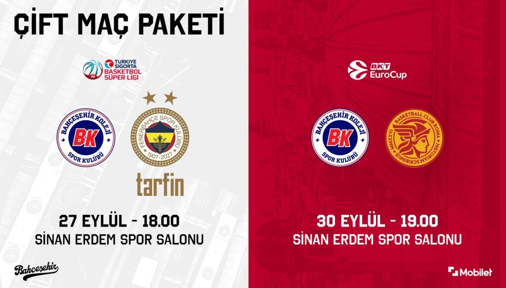 Bahçeşehir Koleji Çift Maç Paketi