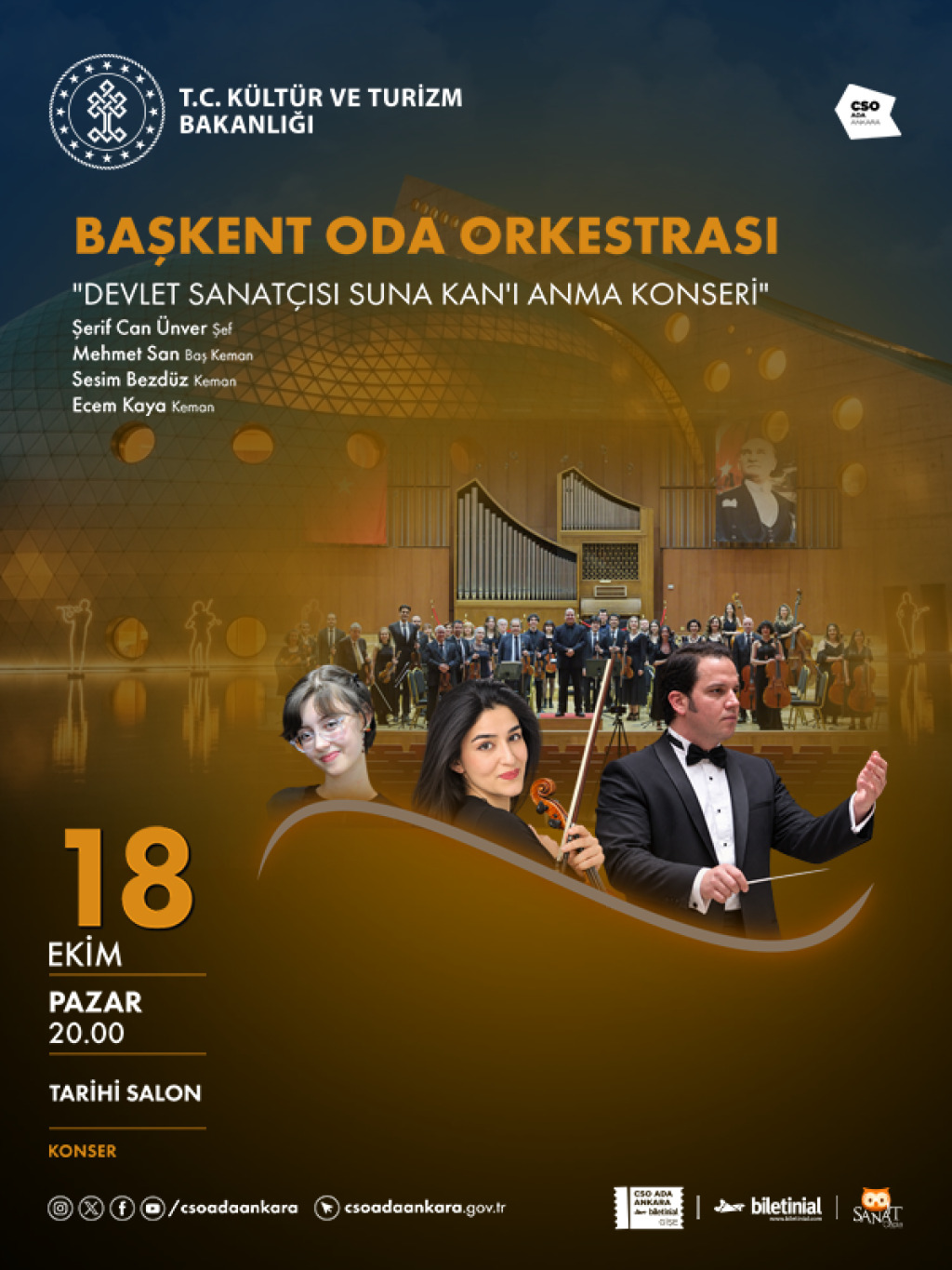 BAŞKENT ODA ORKESTRASI "Devlet Sanatçısı Suna Kan'ı Anma Konseri"