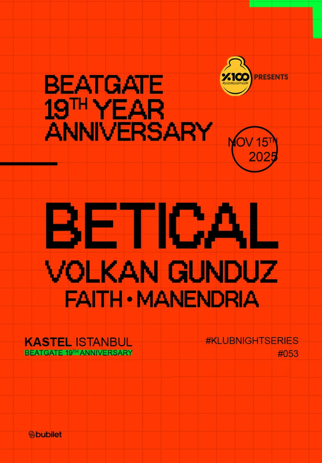 BEATGATE 19TH YEAR ANNIVERSARY SHOWCASE #KLUBNIGHTSERIES007: BETICAL