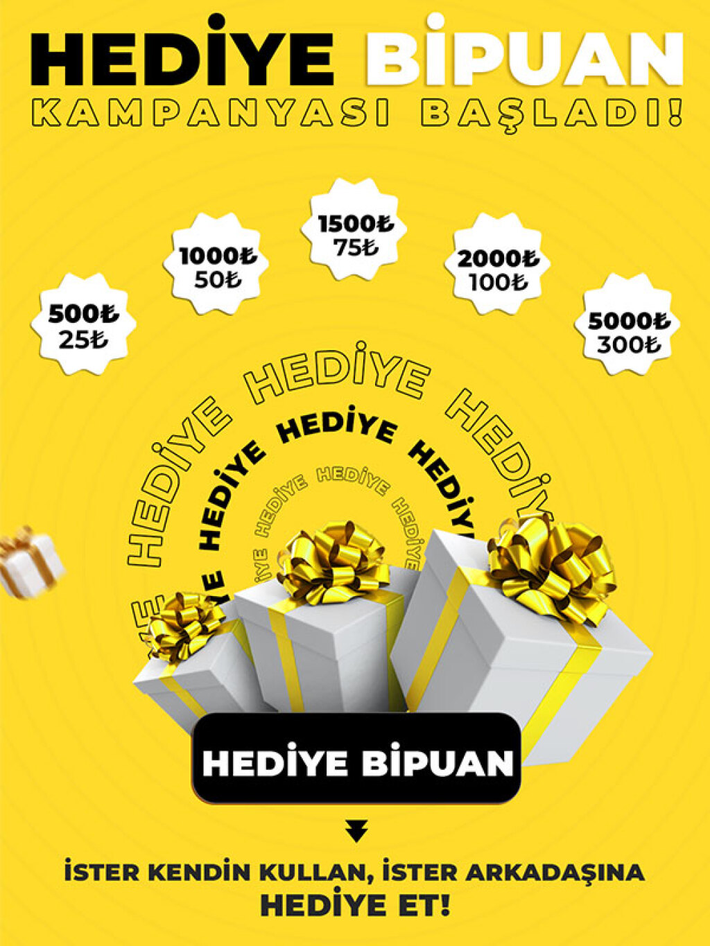 Biletinial Hediye BiPuan Kampanyası