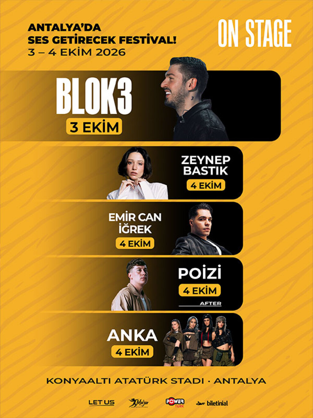 BLOK3 Zeynep Bastık & Emir Can İğrek & Poizi & Anka | On Stage Antalya 2026