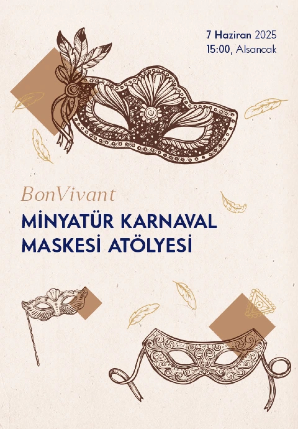 BonVivant Minyatür Karnaval Maskesi Atölyesi