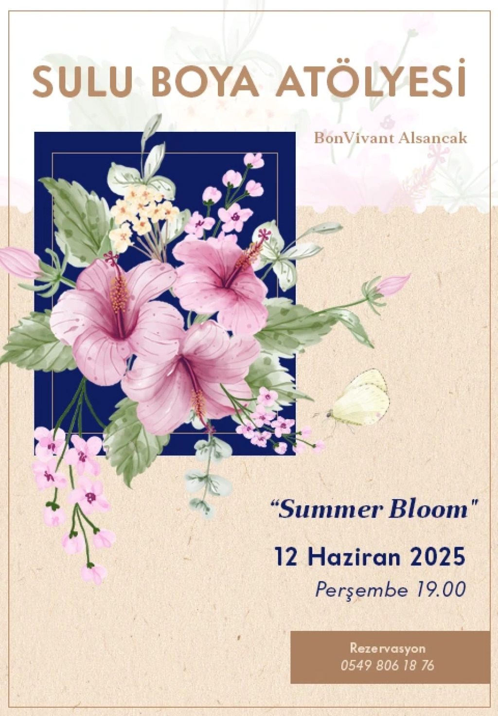 BonVivant Suluboya Atölyesi: Summer Bloom