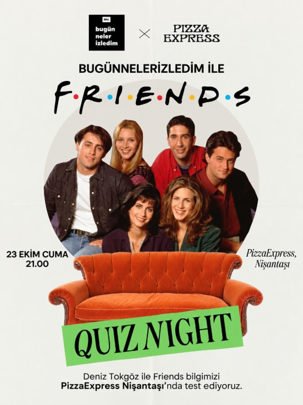 Bugünnelerizledim ile Friends Quiz Night
