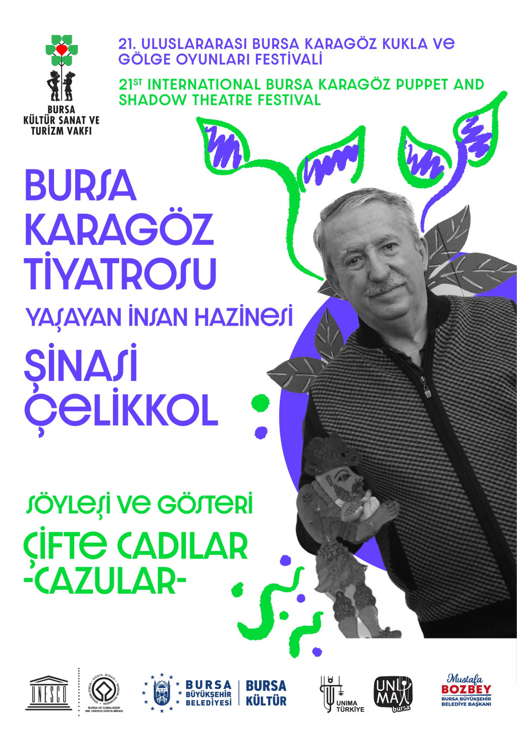 Bursa Karagöz Tiyatrosu Yaşayan İnsan Hazinesi Şinasi Çelikkol İle Söyleşi Ve Gösteri