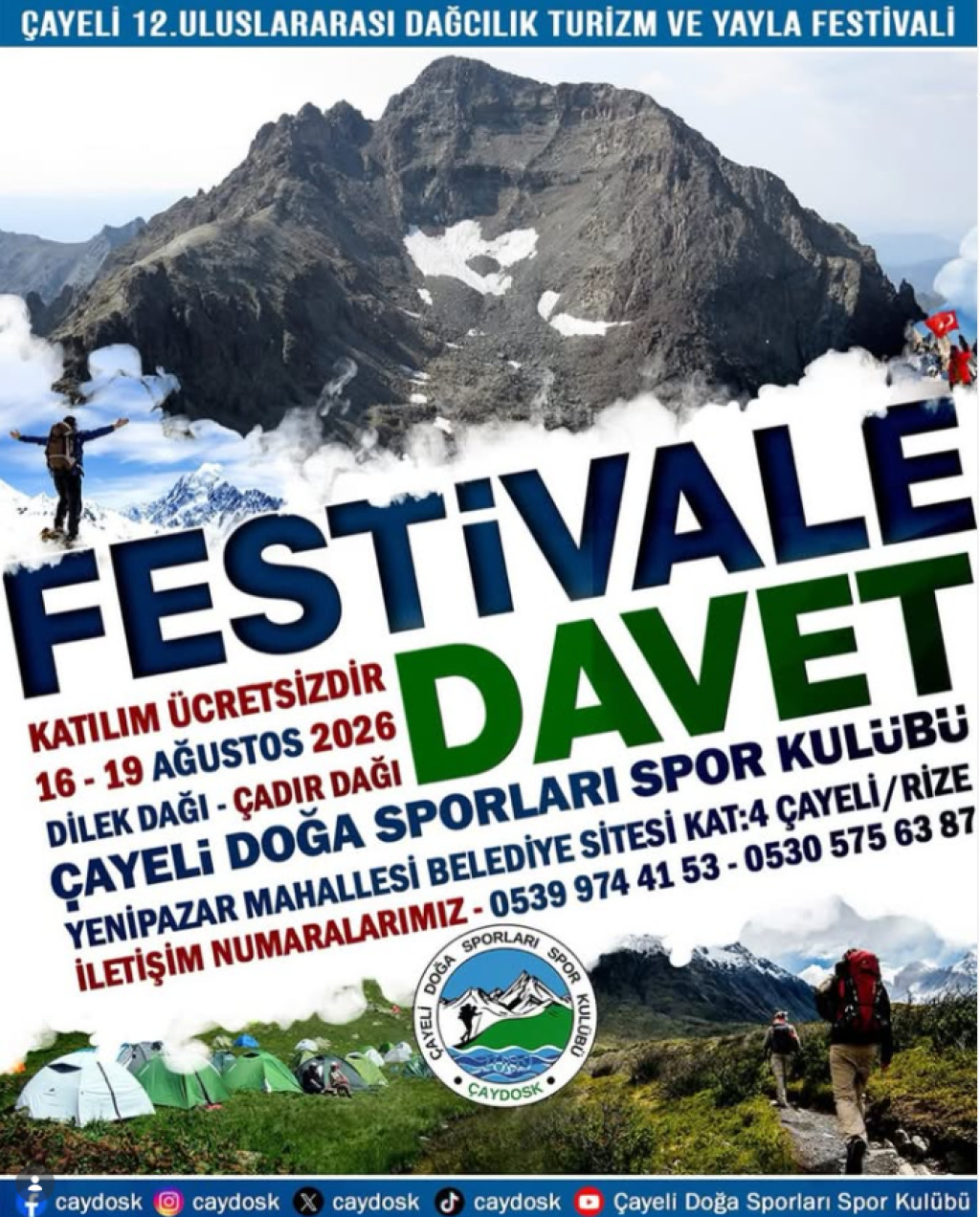 Çayeli Uluslararası Dağcılık Turizm Ve Yayla Şenliği