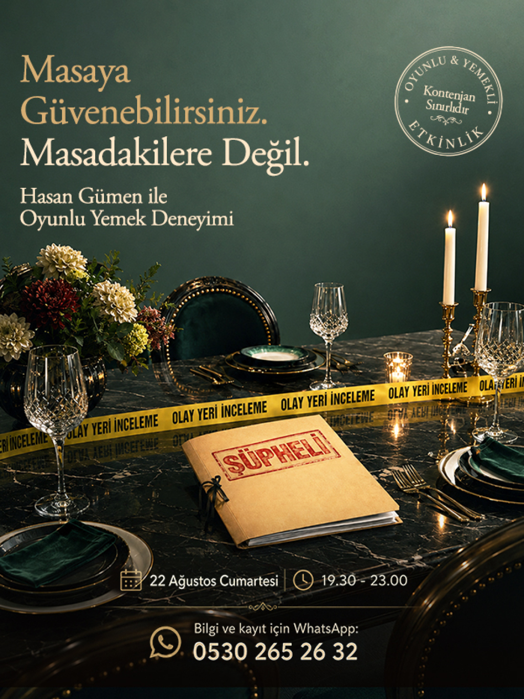 Cinayet Masası-Yemekli Oyunlu Etkinlik