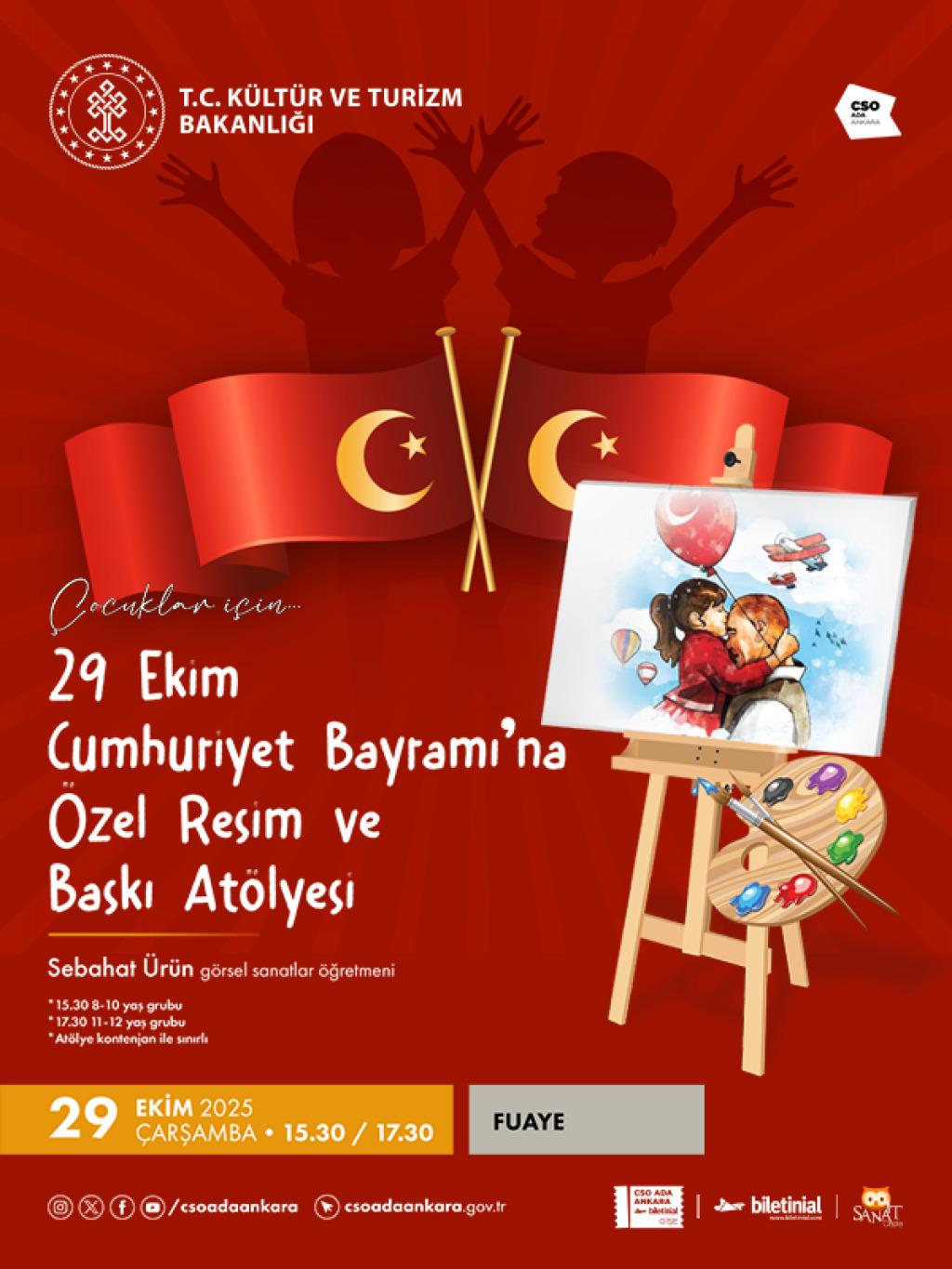 Çocuklar İçin 29 Ekim Cumhuriyet Bayramı'na Özel Resim ve Baskı Atölyesi