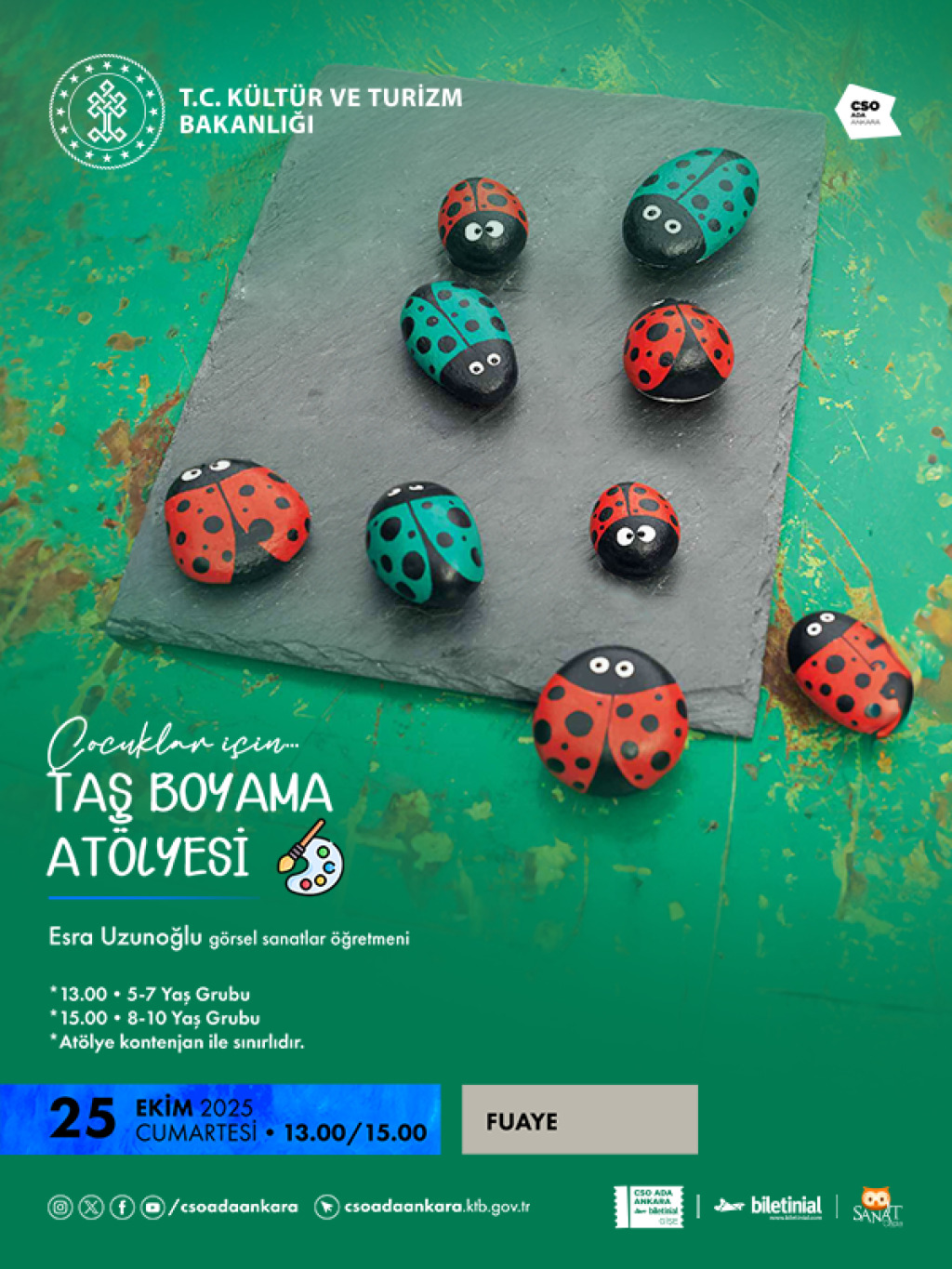 Çocuklar İçin Taş Boyama Atölyesi