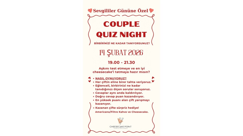Couple Quiz Night / 14 Şubat 2026
