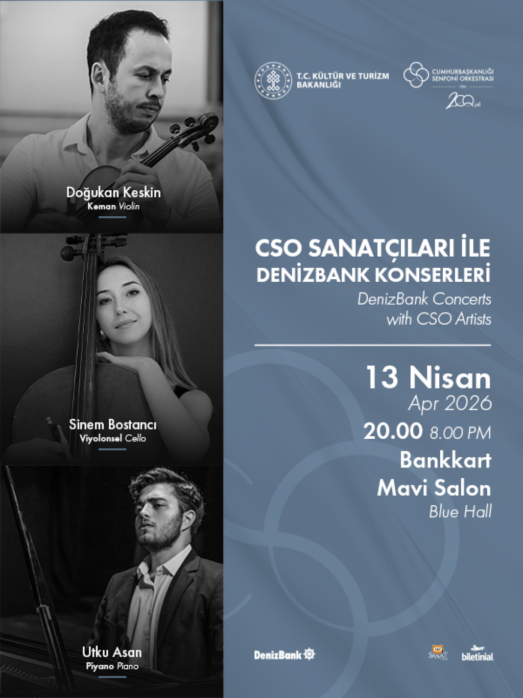 CSO Sanatçıları ile DenizBank Konserleri 13 Nisan