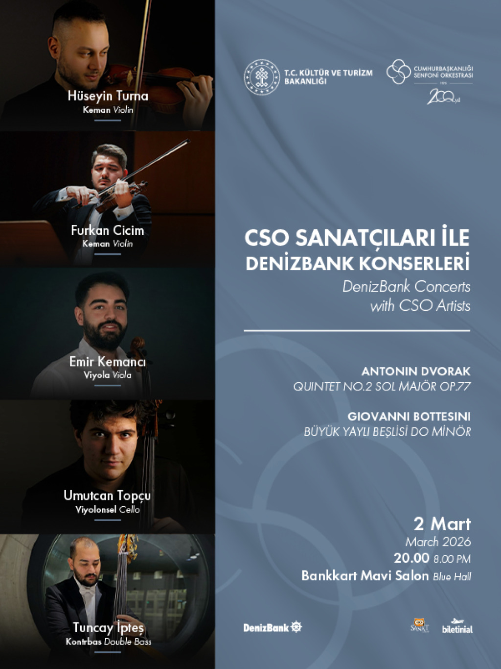 CSO Sanatçıları ile DenizBank Konserleri 2 Mart