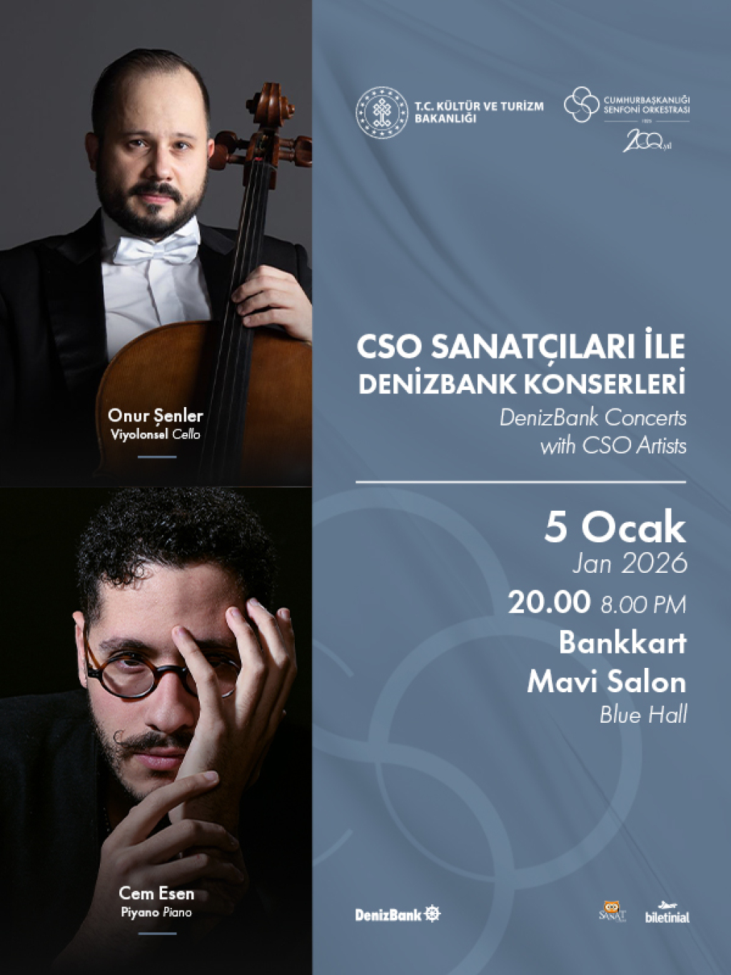 CSO Sanatçıları ile DenizBank Konserleri 5 Ocak