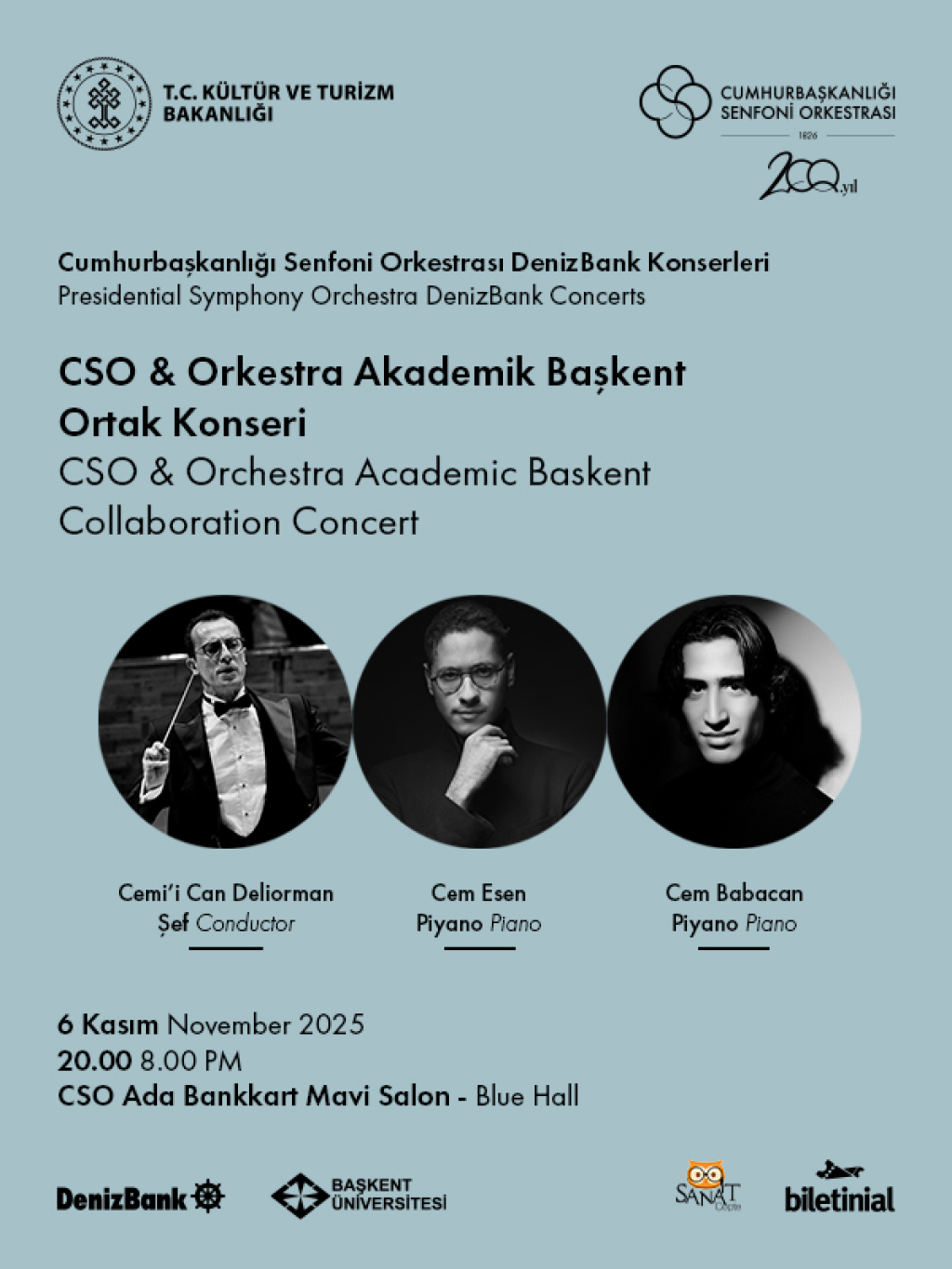 CSO Sanatçıları ile DenizBank Konserleri 6 Kasım 2025