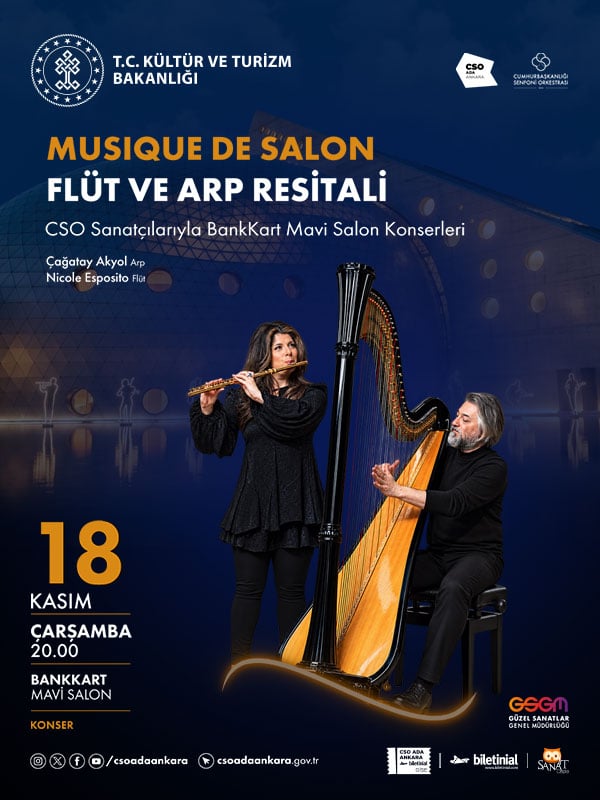 CSO Sanatçılarıyla Bankkart Mavi Salon Konserleri - Musique de Salon "Flüt ve Arp Resitali"