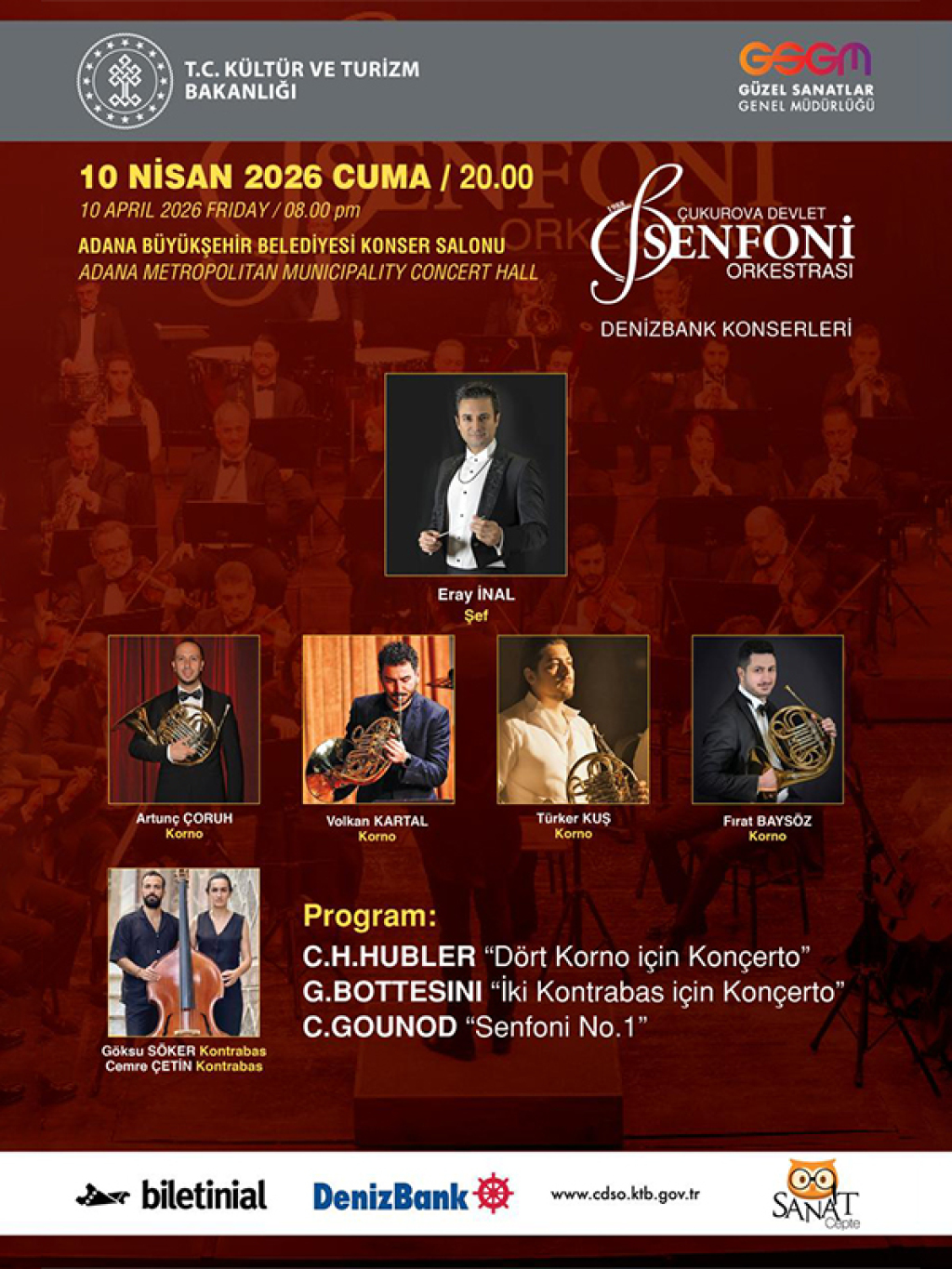 Çukurova Devlet Senfoni Orkestrası 10 Nisan