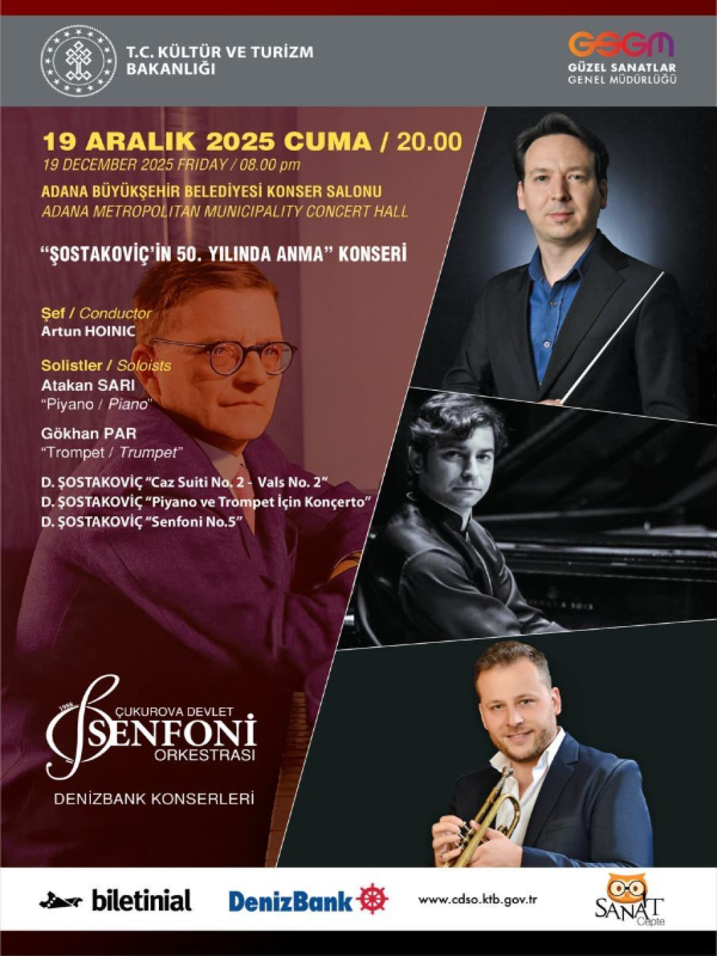 Çukurova Devlet Senfoni Orkestrası 19 Aralık