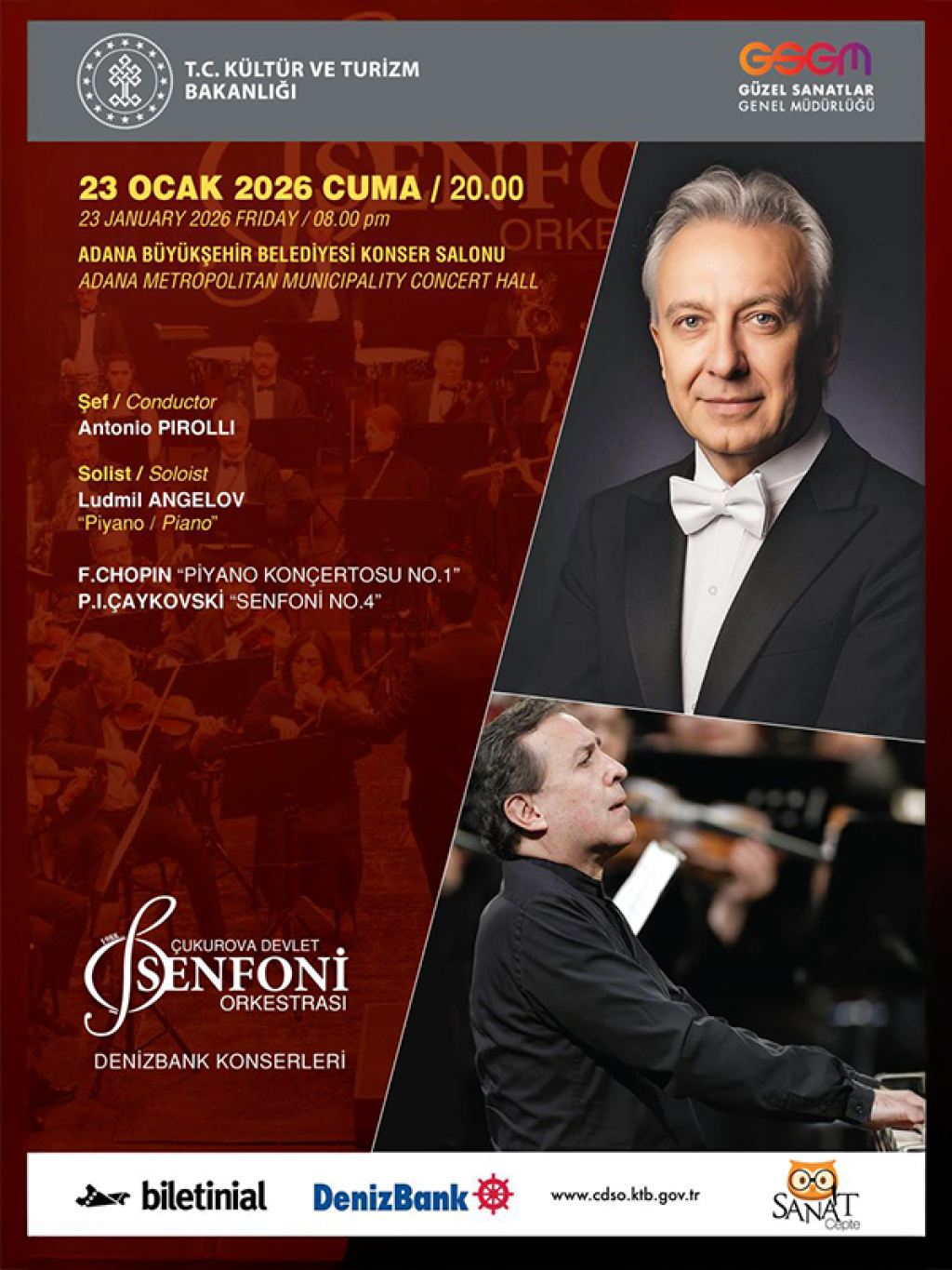 Çukurova Devlet Senfoni Orkestrası 23 Ocak