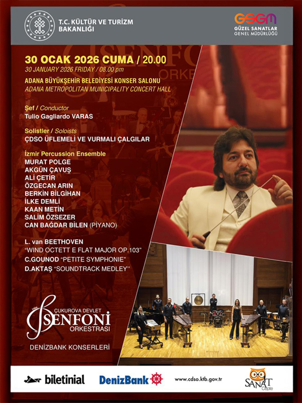 Çukurova Devlet Senfoni Orkestrası 30 Ocak